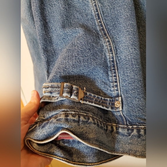 Eddie Bauer Vintage Womens Denim Bomber Jacket with Curdoroy collar - Picture 4 of 13